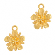 Breloques en métal DQ fleur Doré (sans nickel)