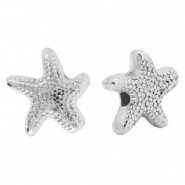 Perles en métal DQ étoile de mer Argenté antique (sans nickel)