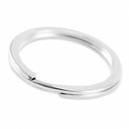 Apprêts en métal DQ anneau porte-clés 30mm Argenté antique (sans nickel)