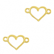 Breloques en métal DQ connecteur coeur Doré (sans nickel)