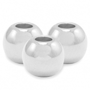 Perles en métal DQ 4mm Argenté antique (sans nickel)