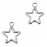 Breloques en métal DQ étoile Argenté antique (sans nickel)