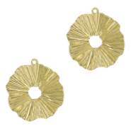 Breloques en métal DQ irrégulier 25mm Doré (sans nickel)