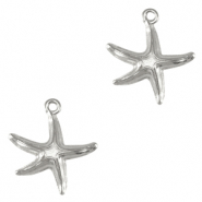 Breloques en métal DQ étoile de mer Argenté antique (sans nickel)