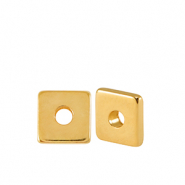 Perlen en m&eacute;tal DQ disque carr&eacute; 5mm Dor&eacute; (sans nickel)