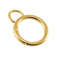 Apprêts en métal DQ porte-clés 28mm avec anneau Doré (sans nickel)