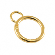 Appr&ecirc;ts en m&eacute;tal DQ porte-cl&eacute;s 24mm avec anneau Dor&eacute; (sans nickel)
