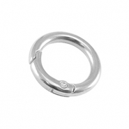 Apprêts en métal DQ porte-clés 23mm Argenté antique (sans nickel)