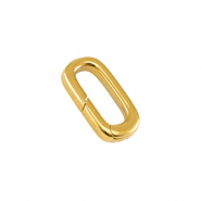 Apprêts en métal DQ porte-clés ovale 18mm Doré (sans nickel)