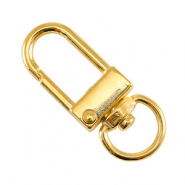 Apprêts en métal DQ porte-clés 32mm Doré (sans nickel)