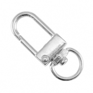 Apprêts en métal DQ porte-clés 32mm Argenté antique (sans nickel)