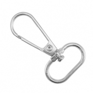 Apprêts en métal DQ porte-clés 45mm Argenté antique (sans nickel)