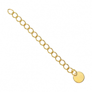 Apprêts en métal DQ chaÎne d'extension médaillons 6mm Doré (sans nickel)