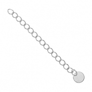 Appr&ecirc;ts en m&eacute;tal DQ cha&Icirc;ne d'extension m&eacute;daillons 6mm Argent&eacute; antique (sans nickel)