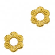 Breloques en métal DQ connecteur fleur 12mm Doré (sans nickel)