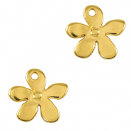 Breloques en métal DQ fleur Doré (sans nickel)
