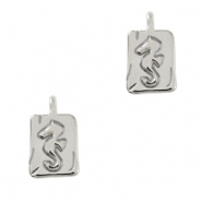 Breloques en métal DQ hippocampe Argenté antique (sans nickel)