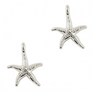 Breloques en métal DQ étoile de mer Argenté antique (sans nickel)