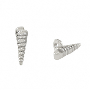 Breloques en métal DQ coquillage Argenté antique (sans nickel)