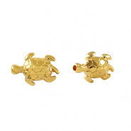 Perles en m&eacute;tal DQ tortue Dor&eacute; (sans nickel)