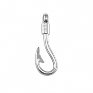 Apprêts en métal DQ fermoir poinçon hameçon Argenté antique (sans nickel)