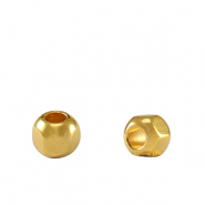 Perles en m&eacute;tal DQ hexagone Dor&eacute; (sans nickel)
