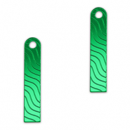 Pendentifs accroche-regard barre vague Vert kelly métallique