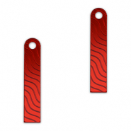 Pendentifs accroche-regard barre vague Rouge métallique