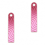 Pendentifs accroche-regard barre vague Violet magenta métallique
