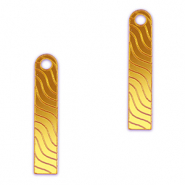 Pendentifs accroche-regard barre vague Jaune métallique