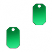 Pendentifs accroche-regard octogone Vert kelly métallique