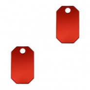 Pendentifs accroche-regard octogone Rouge métallique
