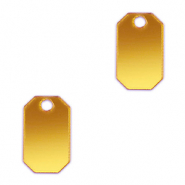 Pendentifs accroche-regard octogone Jaune métallique