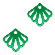 Pendentifs accroche-regard coquille Vert kelly métallique