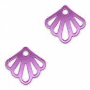 Pendentifs accroche-regard coquille Violet lilas métallique