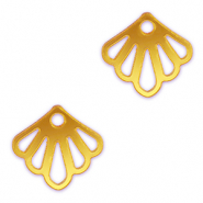 Pendentifs accroche-regard coquille Jaune métallique