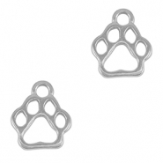 Breloques en métal DQ patte de chien Argenté antique (sans nickel)