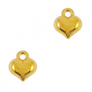 Breloques en métal DQ coeur Doré (sans nickel)