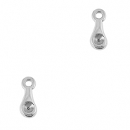 Breloques en métal DQ goutte Argenté antique (sans nickel)