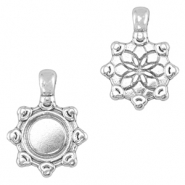 Breloques en métal DQ mandalas Argenté antique (sans nickel)