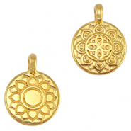 Breloques en métal DQ fleur Doré (sans nickel)