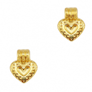 Breloques en métal DQ coeur Doré (sans nickel)