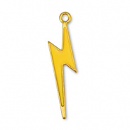 Breloques en métal DQ foudre Jaune-Doré (sans nickel)