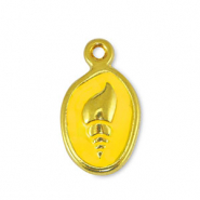 Breloques en métal DQ coquille Jaune-Doré (sans nickel)