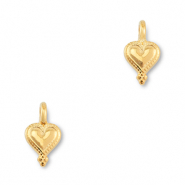 Breloques en métal DQ coeur Doré (sans nickel)