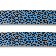 Bandana léopard Bleu clair-noir