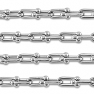 Apprêts en acier Inox chaîne maille jaseron ovale Argenté