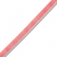 Ruban en velours Rose vintage-argenté pailleté
