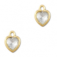 Pendentifs en verre Crystal glass coeur Transparent-doré
