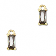 Pendentifs en verre Crystal glass rectangle Multicolore-doré